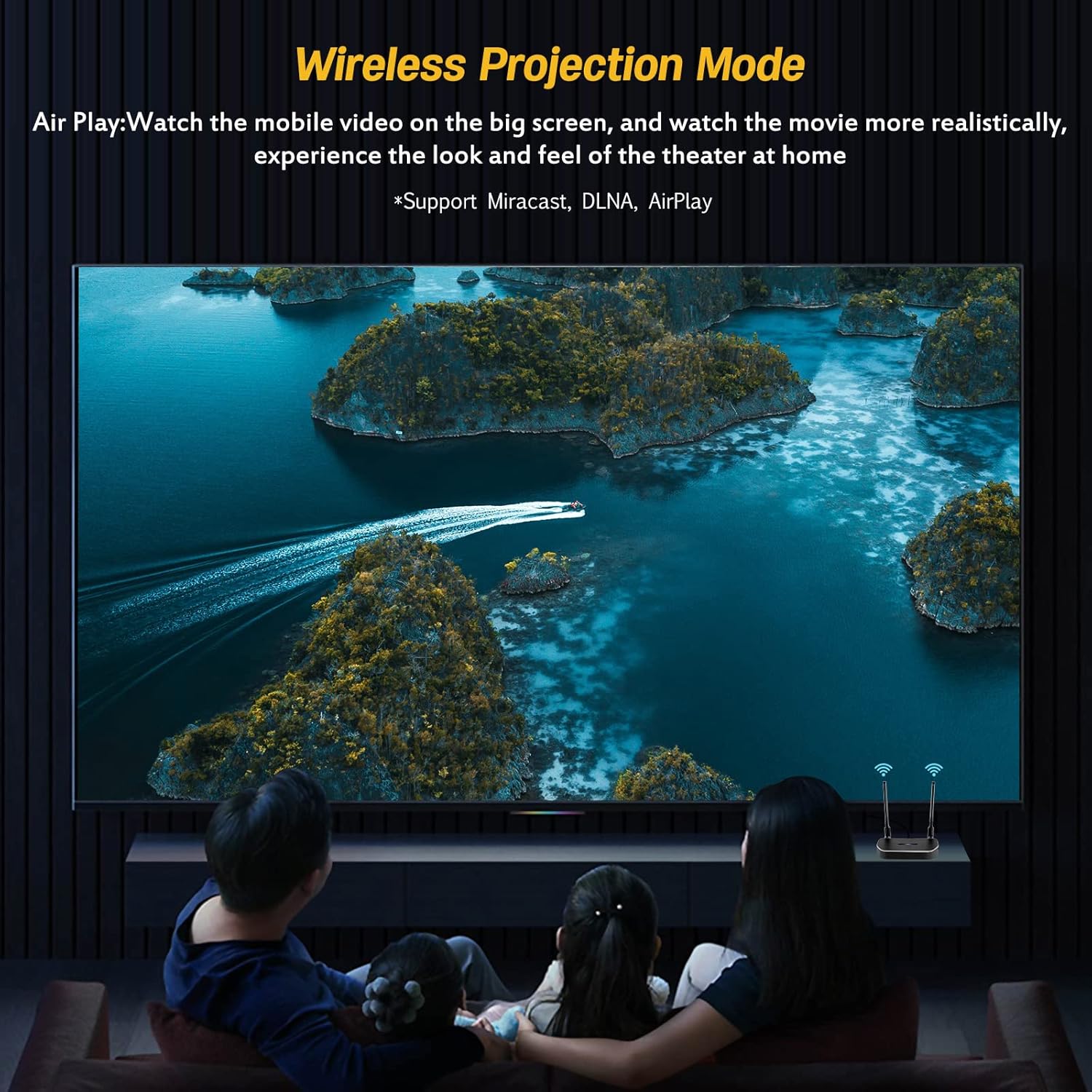 Wireless HDMI Transmitter and Receiver 4K Kit, Full HD 4K Wireless Presentation Equipment HDMI Adapter, Plug and Play Streaming Media. Laptop, Dongle, PC, Smart Phone to HDTV/Projector 165FT/50M - Image 3
