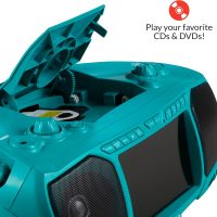 Aiwa Portable Boombox, Crystal Clear Sound with 3W x 2 Speakers and Bass Function, Featuring a 7" LCD Display, Bluetooth Connectivity, FM Radio, CD/DVD Player, Streaming on Roku and Amazon Firestick - Image 4