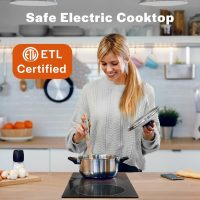 Empava 12 Inch Built-in Electric Cooktop with 2 Burners, Touch Control, Individual Timers, Stop & Go, Child Lock, Flush Mount Design, ETL Certified, 1200W & 1800W Zones, Hard Wired(No Plug) - Image 2