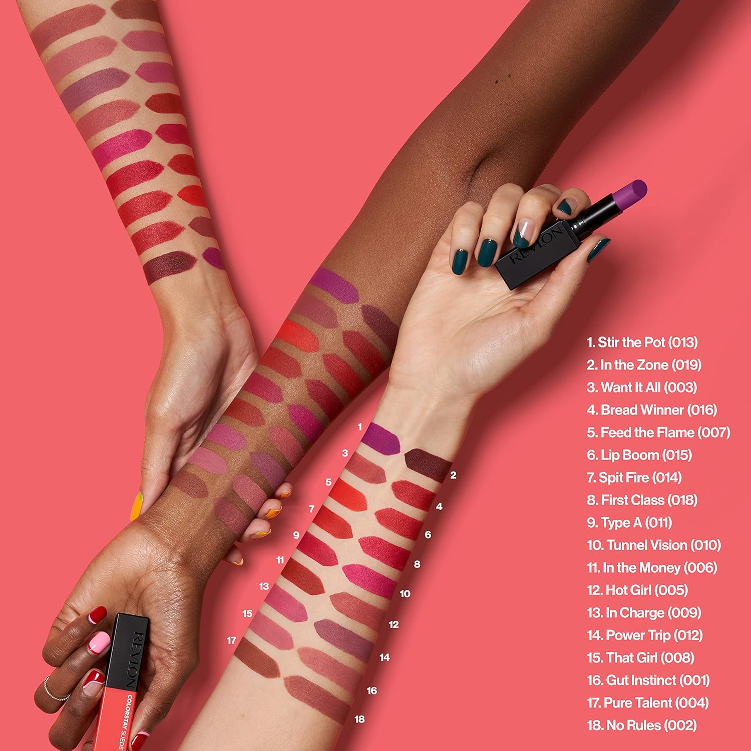 REVLON Lipstick, ColorStay Suede Ink, Built-in Primer, Infused with Vitamin E, Waterproof, Smudge-proof, Matte Color, 003 Want It All, 0.09 oz. - Image 7