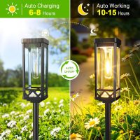 KOOPER Taller Solar Pathway Lights Outdoor, 8 Pack Upgraded Brighter Solar Garden Lights Solar Powered, Up To 15 Hours Outdoor Solar Lights for Yard Landscape Lighting Path Walkway Driveway Sidewalk - Image 7