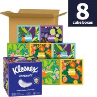 Kleenex Ultra Soft Facial Tissues, 8 Cube Boxes, 80 Tissues per Box, 3-Ply, Packaging May Vary - Image 2