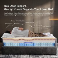 Queen Mattress-12 Inch Queen Size Hybrid Mattress in a Box- Medium Firm - Contouring Memory Foam & Innerspring Coils - Cooling Top Layer - Pressure-Relief - 365-Night Trial - Image 6