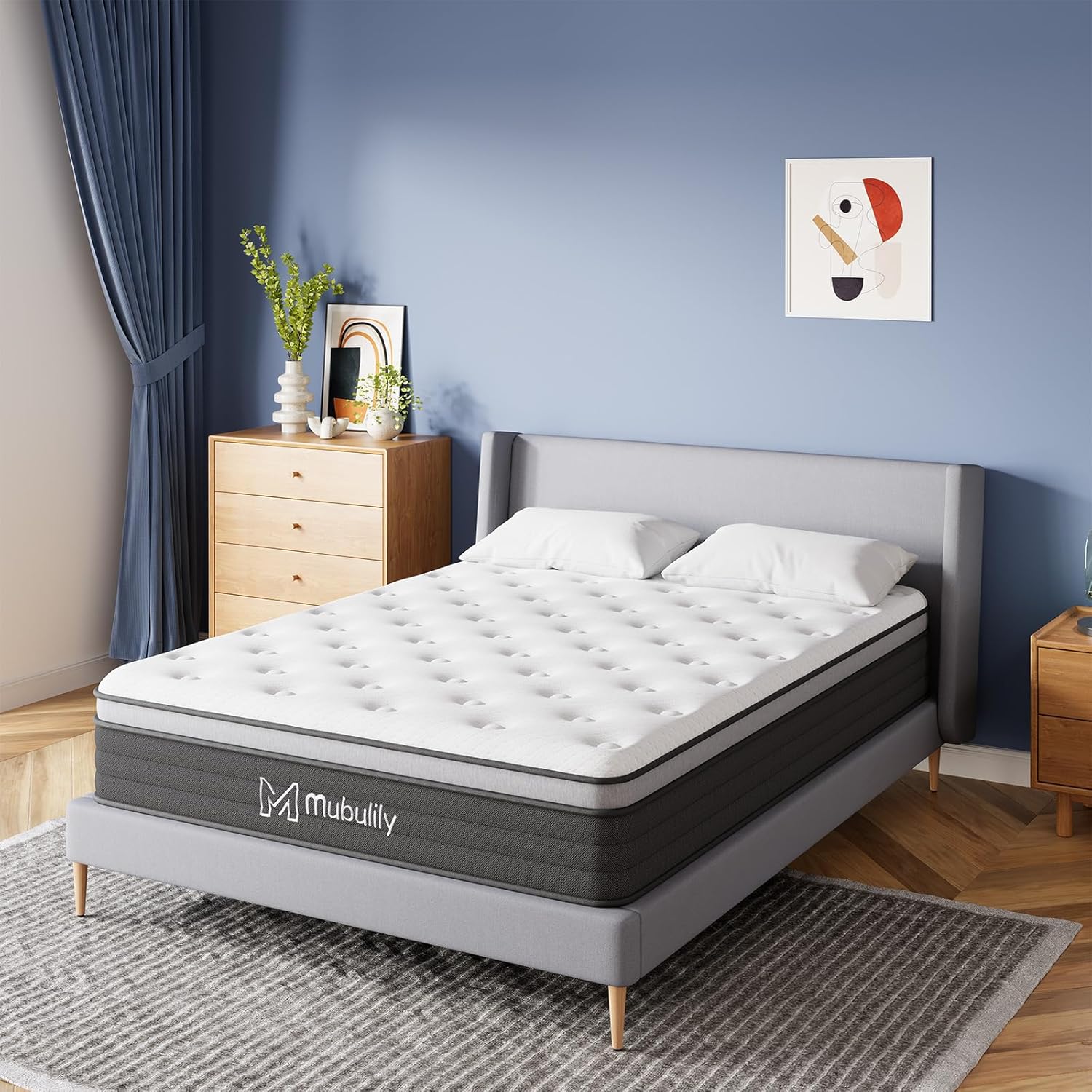 Full Mattress,12 Inch Hybrid Mattress in a Box with Gel Memory Foam,Individually Wrapped Pocket Coils Innerspring for a Cool & Peaceful Sleep,CertiPUR-US. - Image 8