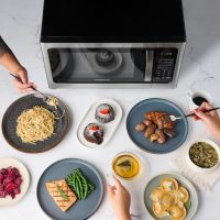 Farberware Countertop Microwave Oven 1.2 Cu. Ft. 1000 Watt with LED Lighting, Child Lock, Easy Clean Grey Interior, Stainless Steel - Image 6