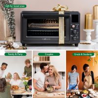 VAL CUCINA Infrared Heating Air Fryer Toaster Oven Combo, with Non-toxic Enamel-coated Interior, Extra Large Countertop Convection Oven 10-in-1 Combo, 6-Slice Toast, Enamel Baking Pan Easy Clean - Image 9