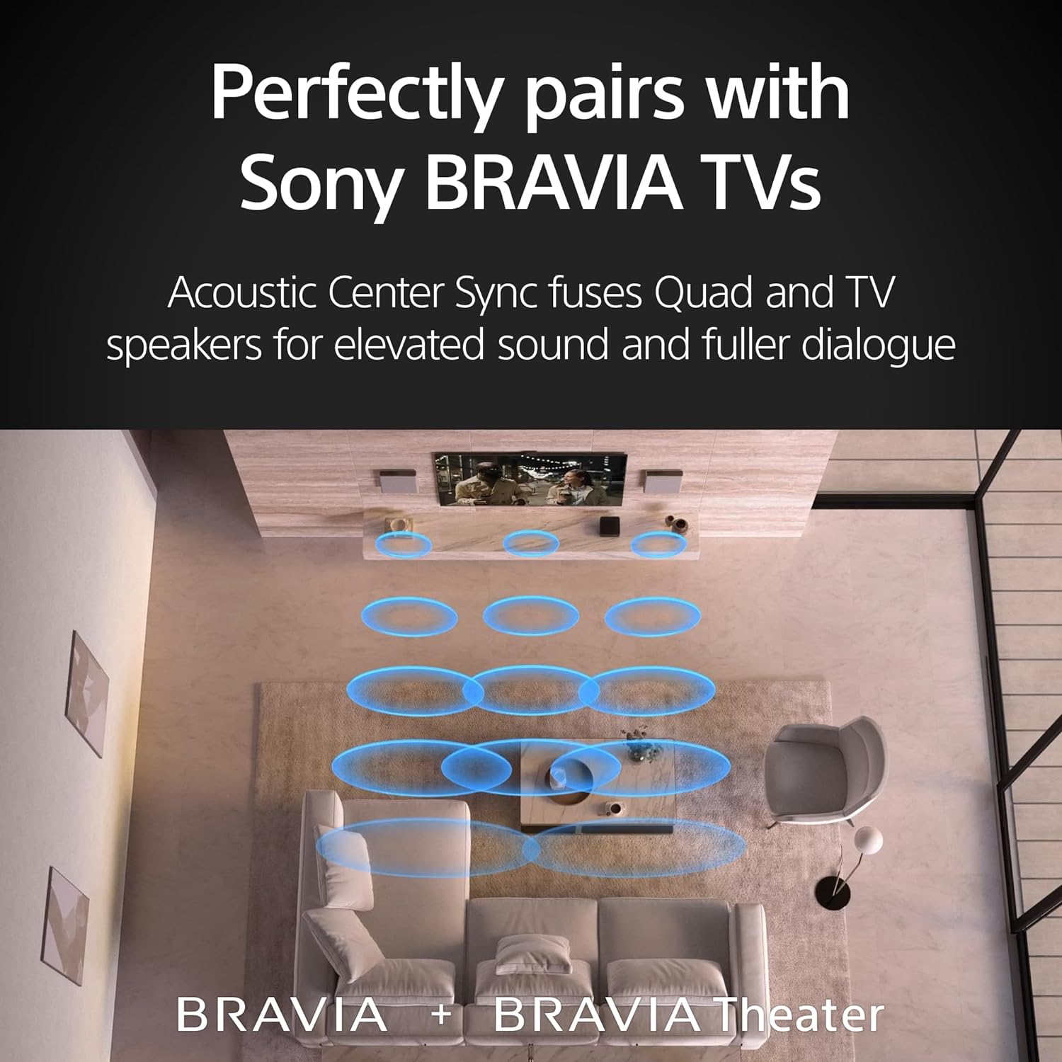 Sony 85 Inch Mini LED QLED 4K Ultra HD TV BRAVIA 9 Smart Google TV with Dolby Vision HDR and Exclusive Features for PlayStation 5 (K-85XR90), 2024 Model BRAVIA Theater Quad - Image 3