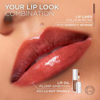 L'Oreal Paris Plump Ambition Hyaluron Lip Oil, 24 HR Lip Gloss with Hyaluronic Acid, Volumizing Formula with Glass-Like Shine, Worth It 601, 0.16 Fl Oz - Image 10