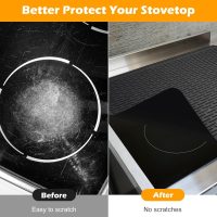 Electric Stove Top Covers, Heat Resistant No Crease Ceramic Glass, Induction, Cook Top, Flat RV Range Covers Protector, Oven, XL Dish Drying Mat for Kitchen Appliances - Black - Image 3