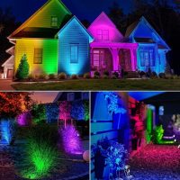 SUNVIE RGBW Halloween Spotlight Outdoor Color Changing Landscape Lighting 12W LED Spot Lights Outdoor with Remote Control 120V Waterproof Colored Spotlights for Outside House Garden Tree, 6 Pack - Image 8