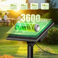 Brightown 58FT Solar String Lights Outdoor with Remote Cable Ties and Hooks, Commercial Grade Patio Lights with 26 LED Shatterproof Bulbs, 3 Light Modes Hanging Light for Backyard Party Decor - Image 4