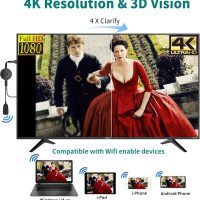 4K Wireless HDMI Display Dongle Adapter 1080P, WiFi Casting Movies, Shows Receiver for i-Phone, i-Pad, Android, Tablet, Laptop, Window to HDTV/Monitor/Projector, Compatible Miracast, Air Play, DLNA - Image 2