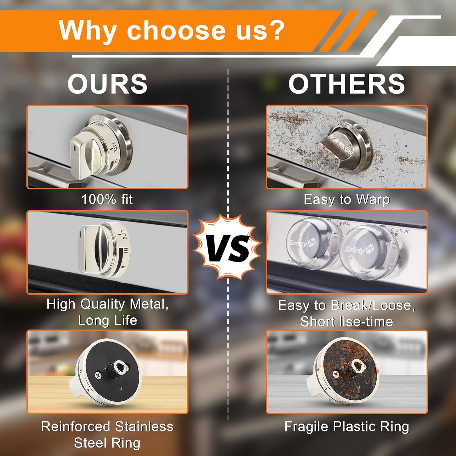 AEZ73453509 lg stove knobs replacements Fit for lg Gas Range/Oven LRG3036ST LRG3095ST LRG3091ST LRG3093ST LRG3035ST LDG3036ST,Replaces AEZ72909008 AP5669773 2347547 PS7321756 3 Ye-ars Warr-anty - Image 4