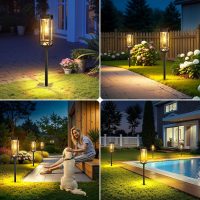 KOOPER Taller Solar Pathway Lights Outdoor, 8 Pack Upgraded Brighter Solar Garden Lights Solar Powered, Up To 15 Hours Outdoor Solar Lights for Yard Landscape Lighting Path Walkway Driveway Sidewalk - Image 8