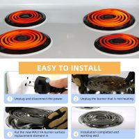 2 Pack MP21YA Electric Range Burner Element Unit 8" Replacement Fit for Hard-wick & Ken-more & May-tag & Nor-ge & Whirl-pool Electric Range Stove - Fit MP22YA Stove Burner by AMI PARTS - Image 6