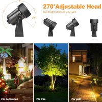 Outdoor Landscape lighting Low Voltage, 65.6FT Wired LED Spot light with Plug-in Transformer, IP65 Waterproof Outside Uplight 18W 1800LM for Yard Garden Tree Pathway House, Warm White 3000K, Pack of 6 - Image 3