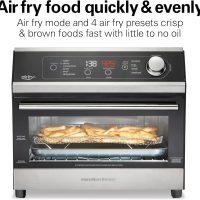 Hamilton Beach Digital Air Fryer Toaster Oven Combo, 10 Ways to Cook, 4 Preset Functions, Stay On & 1800 Watts, LED Capacitive-Touch Controls, 2 Rack Positions, Fits 12” Pizza, Black & Stainless Steel - Image 4