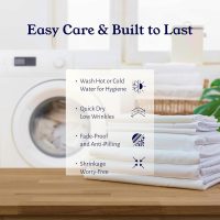 California Design Den 6 Pc King Size Sheet Set with 4 Pillowcases - Soft 400 Thread Count 100% Cotton Sheets, Sateen, Deep Pockets with All Around Elastic, Cool & Durable Bedding Set - White - Image 5