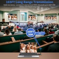 Wireless HDMI transmitter and 4 receivers, 2025 upgraded multi TV extender, plug and play, 5.8G/ 2.4G@60Hz 165FT,HDMI Wireless splitter transfers of videos from laptops/camera to multiple TVs/monitors - Image 6
