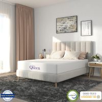 NapQueen 10 Inch Queen Size Mattress, Bamboo Charcoal Memory Foam Mattress, Bed in a Box, White - Image 9
