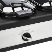Amazon Basics Stainless Steel 3 x 2.5 Quarts Triple Slow Cooker, Brushed Stainless Steel (Previously AmazonCommercial brand) - Image 4