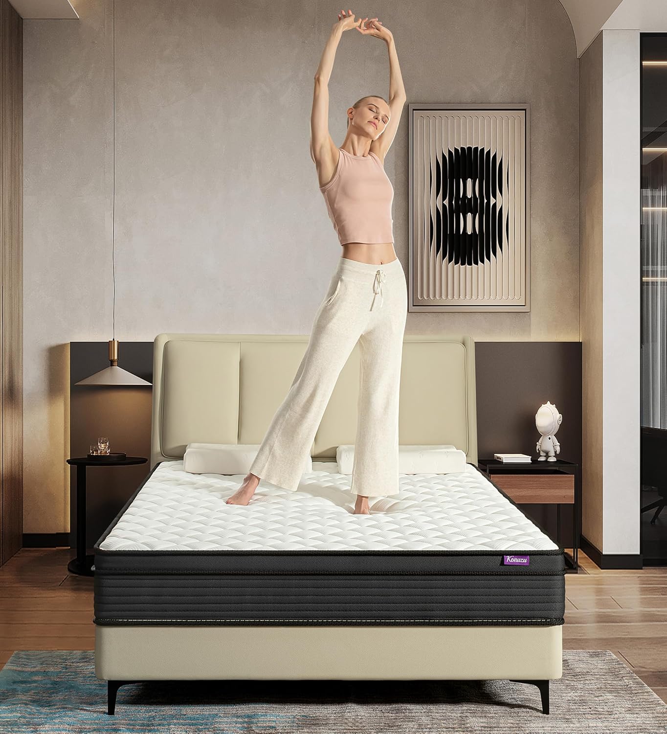 Queen Mattress,12 Inch Memory Foam Hybrid Mattresses in a Box with Individual Pocket Spring,for Pressure Relief & Motion Isolation Queen Size Mattress. - Image 7