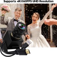 HDMI 60fps USB Camera 4K High Speed Camera USB3.0 HDMI Simultaneous Output Camera 2.8-12mm 4X Manual Zoom Lens H.264 Close-up USB Video Camera for TV Projector Monitor Industrial Application - Image 7