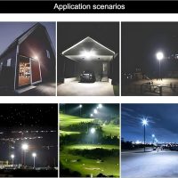 4Pack LED Flood Light Outdoor,100W LED Work Light 11000lmwith 6FT US Plug,IP66 Waterproof Exterior Security Lights,6000K Daylight White Outside Floodlights Slim Design for Playground Yard - Image 7