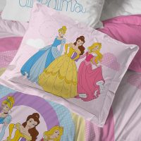 Jay Franco Disney Princess Rainbow 5 Piece Twin Bed Set - Includes Comforter & Sheet Set - Bedding Features Aurora, Belle, & Cinderella - Super Soft Fade Resistant Microfiber - Image 5