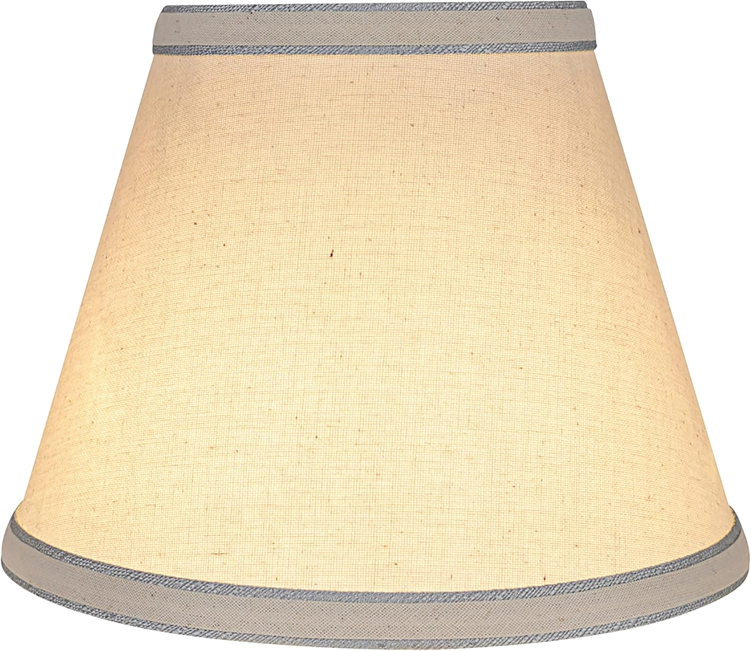 Aspen Creative 58909 Empire Uno Lamp Shade in Cream with Powder Blue, 5" Top x 9" Bottom x 7" Slant Height, Slip UNO 33mm - Image 2