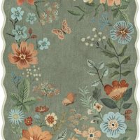 Lahome Floral Washable Rugs, 4X6 Rug for Bedroom Ultra-Thin Soft Dining Room Rug, Non-Slip Living Room Rugs Stain Resistant Boho Rug Lightweight Low-Pile Throw Rug for ‎Office (4x6ft,Green) - Image 8