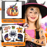 JCFIRE Halloween Temporary Tattoos for Kids, 160 Styles Halloween Party Favors, Treat or Trick Supplies, Crafts for Goodie Bag Stuffers, Birthday Party Decorations Accessories, Games, Toys, Gifts - Image 4