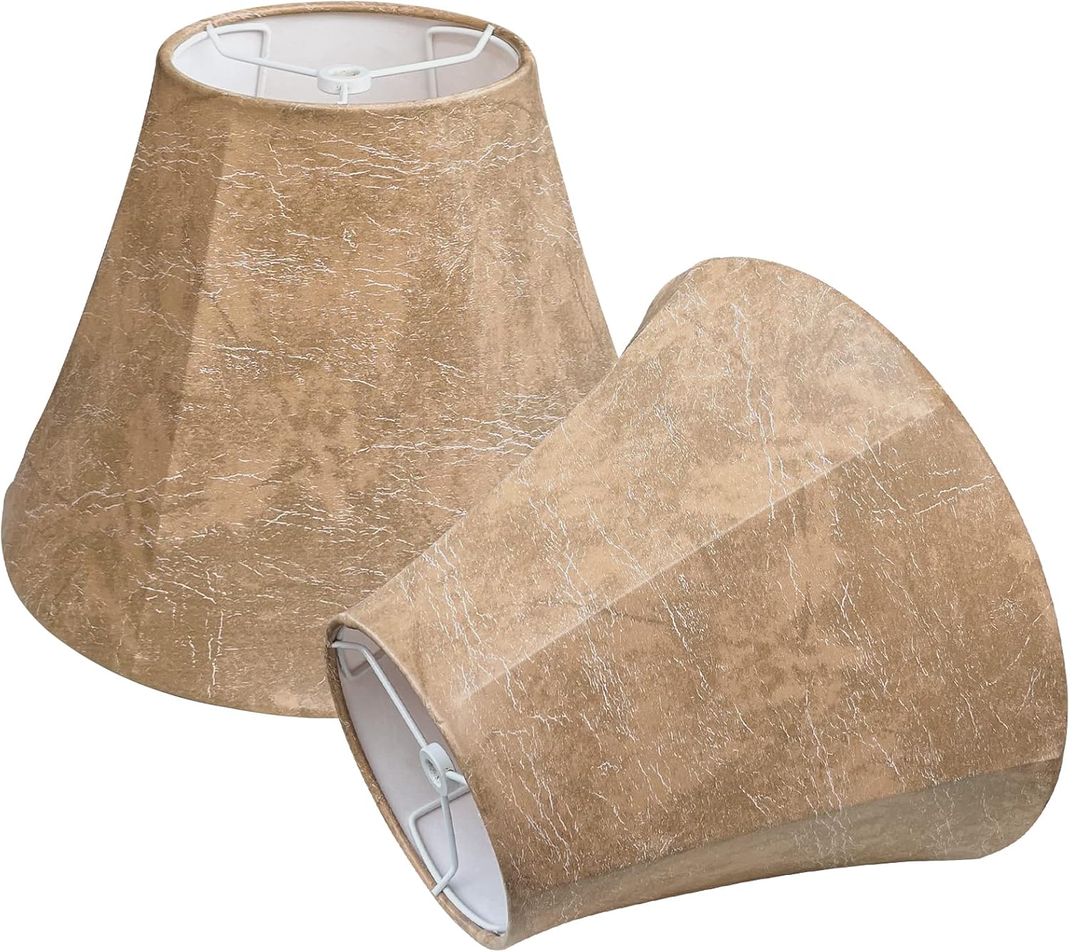Lamp Shades Set of 2,TOOTOO STAR Imitation Sheepskin Lampshade 6" Top x 12" Bottom x 8.5" High,Floor lamp and table lamp shade spider Fitter - Image 5
