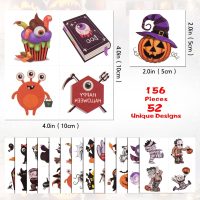 156 PCS Halloween Temporary Tattoos for Kids in 52 Unique Designs - 2 Inch Bulk Halloween Assorted Waterproof Fake Pumpkin Temp Tattoo Sticker for Boys Girls Goody Bag Stuffers Prizes Party Favors - Image 5