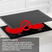 Stove Top Cover for Electric Stove - 29.8"L x 20.9" Extra Large Silicone Stove Top Cover Glass Cooktop Protector,Range Covers for Electric Stove,Heat Resistant Thick Stove Cover Mat,Black - Image 4