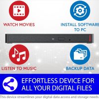 BUFFALO MediaStation 6X Portable Type-C USB 3.2 (Gen 1) Blu-ray Drive/External, Plays and Burns Blu-Rays, DVDs, and CDs. Compatible with PC/Mac Laptops and Desktops. - Image 3