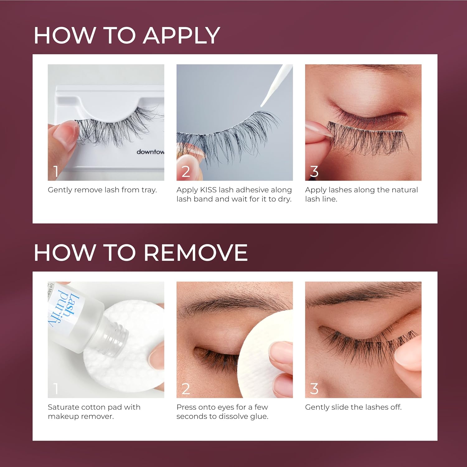 KISS Lash Couture LuXtensions Collection False Eyelashes, Flat Lash Technology, Super Slim Lash Band, Real Lash Extension Fibers, Reusable, Style ‘Royal Silk’, 10mm,1 Pair Strip Lashes - Image 2