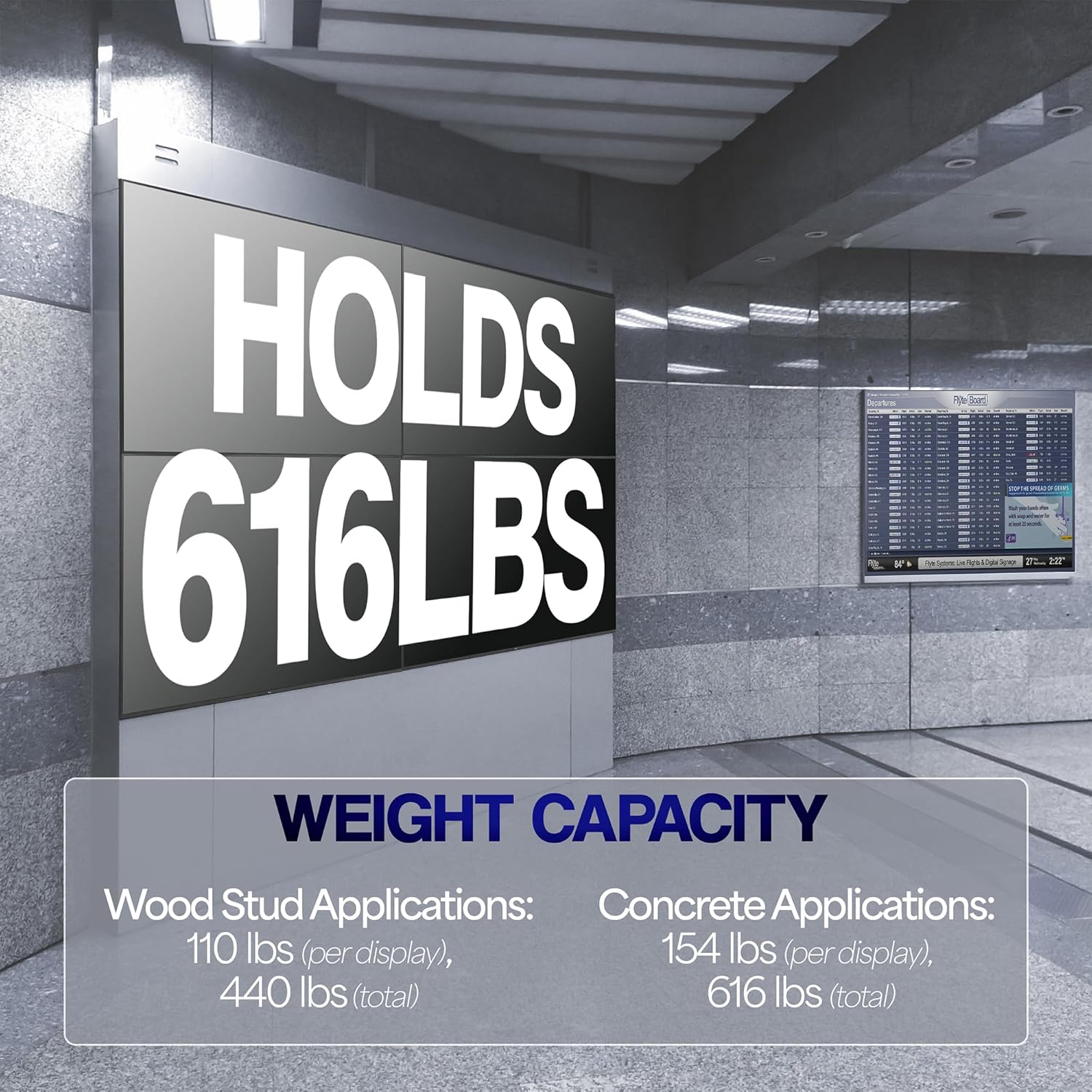 VIVO Pop-Out Steel 2x2 Video Wall Mount, Fits 4 TV Screens 37 to 65 inches, Wide VESA Range and Screen Leveling, Holds up to 616 lbs, Black, MOUNT-VW65-4 - Image 5