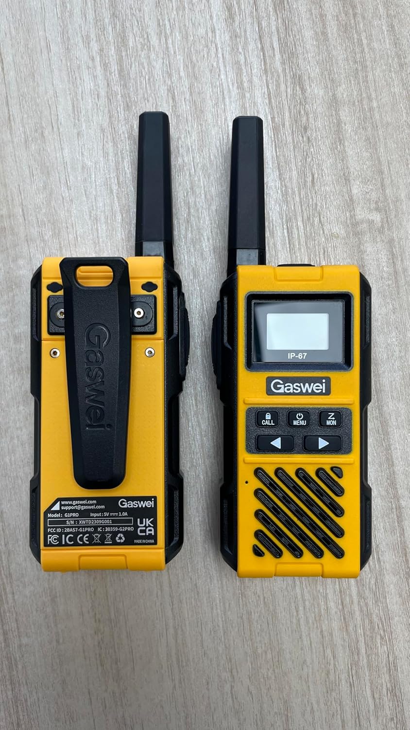 G1pro IP67 Waterproof Floating Walkie Talkies Long Range for Adults,Heavy Duty Two Way Radio,VOX,USB-C,Rechargeable Lithium Battery(4 Pack) - Image 8