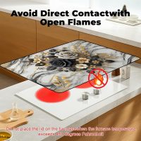 Heat-Resistant Glass Stove Top Cover with Anti-Slip Rubber Coating – 28.5x20.5 Inch Electric Stove Protector, Scratch-Resistant, Expands Counter Space, Stylish Kitchen Decor - Image 3