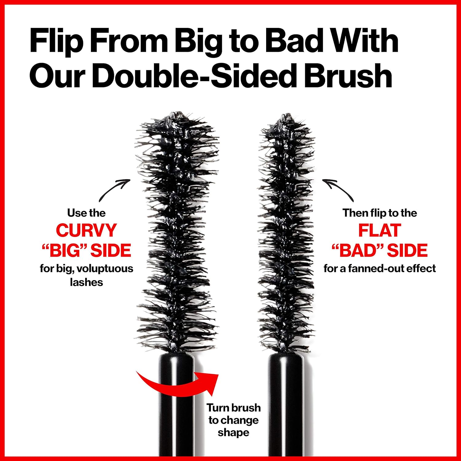 Revlon Mascara, So Fierce Big Bad Lash Eye Makeup, Volumizing, Lasts up to 24 Hours, No Clump, Smudge-Proof, Flake-Free, 760 Blackest Black, 0.34 fl oz - Image 3