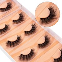 DYSILK Eyelashes Mink Lashes Fluffy - Fluffy Lashes 5 Pairs 6D Faux Mink Eyelash False Eyelashes Natural Look Lashes That Look Like Extensions Wispy Eyelashes Strip Lashes Eye Lashes | Fluffy-16mm - Image 5