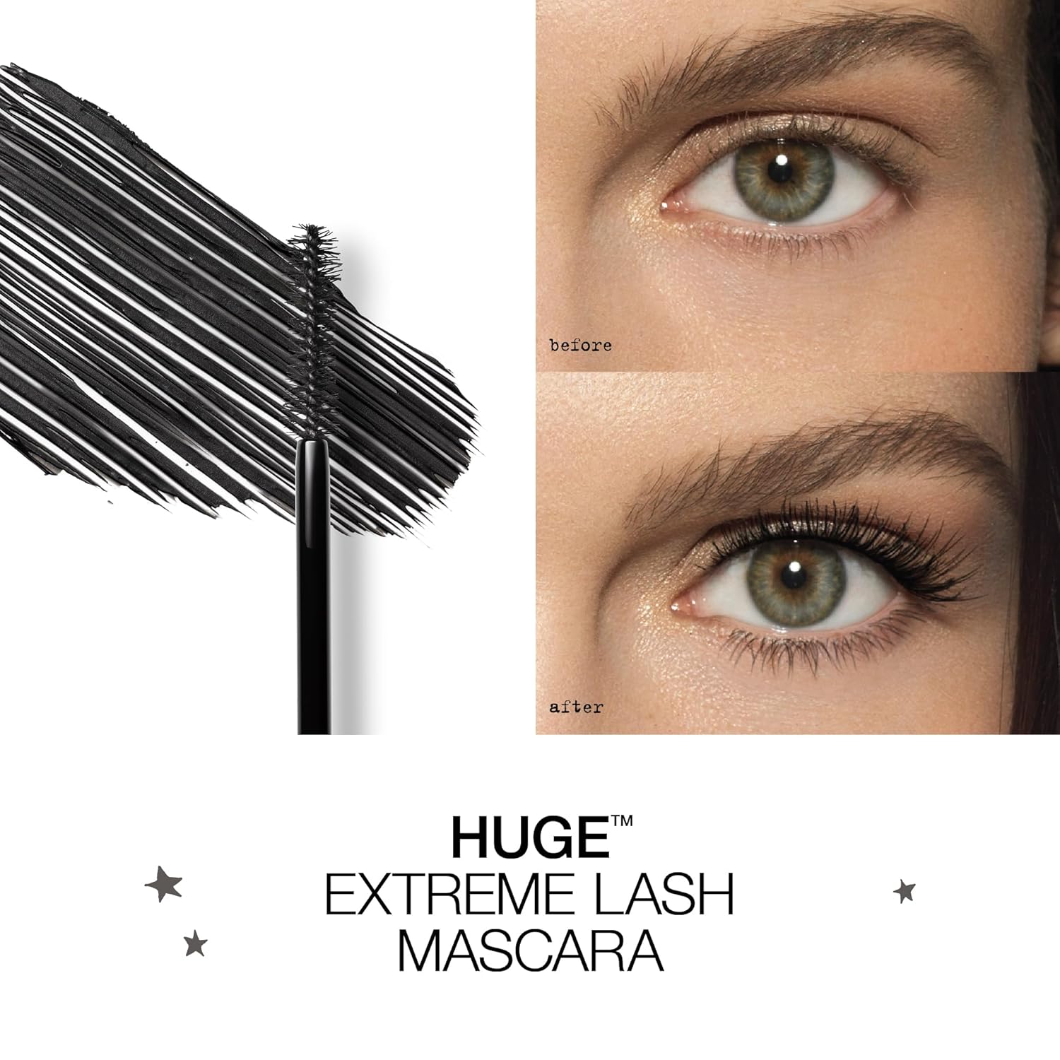 stila HUGE Extreme Lash Mascara, Intense Black | Volume, Full Length, Curl, Lift, No Clump, Crunch or Smudge | Lightweight, Long-Lasting Buildable Eye Makeup Formula | 0.44 Fl. Oz. - Image 5