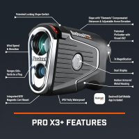 Bushnell Pro X3+ Golf Rangefinder with Wind Speed and Direction,1300 Yard Range,7X Magnification, Pin Locking with Visual Jolt - Image 7