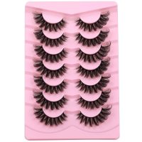 JIMIRE Mink Lashes Wispy Cat Eye Lashes Full 6D Volume False Eyelashes that Look Like Extensions 16MM Thick Soft D-Curly Fake Lashes 7 Pairs Pack - Image 7