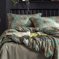 Ikawaapurry Comforter Set for Queen Size Bed Farmhouse Boho Bedding Sets Fluffy Lightweight Flowers Plants All Season 3 Pcs Comforter with 2 Pillow Shames - Image 5