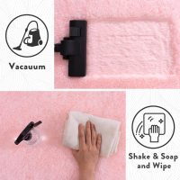 Fluffy Pink Rug for Bedroom Girls, 5x7 Soft Fuzzy Plush Shag Area Rug for Living Room, Cute Comfy Throw Rug for Kids, Non-Slip Indoor Shaggy Floor Carpet for Nursery Teen Dorms Home Decor Aesthetic - Image 9