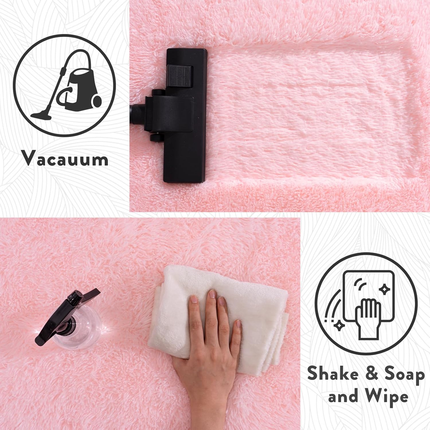 Fluffy Pink Rug for Bedroom Girls, 5x7 Soft Fuzzy Plush Shag Area Rug for Living Room, Cute Comfy Throw Rug for Kids, Non-Slip Indoor Shaggy Floor Carpet for Nursery Teen Dorms Home Decor Aesthetic - Image 9