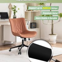 Sytopia 24''(60cm) Criss Cross Home Office Swivel Chair Base Replacement with Rubber Casters, Heavy Duty Desk Chair Reinforced Metal Leg, Universal Caster and Gas Cylinder Size, Matte Black - Image 7