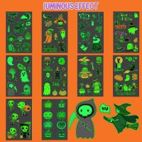 Partywind 10 Sheets Luminous Halloween Temporary Tattoos for Kids, Glow Halloween Decorations Birthday Party Favors Supplies, Halloween Fake Tattoos Goodie Bag Fillers Games Accessories for Party - Image 8
